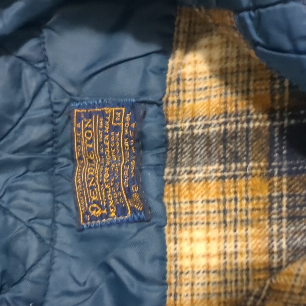 Pendleton Blue and Yellow/Orange Plaid Shirt - Picture 2 of 4